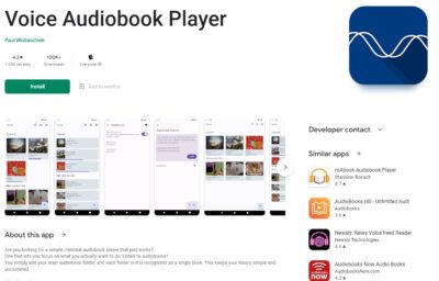 How to listen to audiobooks on android devices? 2 voice audiobook